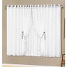 Cortina para Varão Romântica 3 Metros x 2,50 Metros Alt. Tecido Voil e Seda - Branco - 1