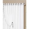 Cortina para Varão Romântica 3 Metros x 2,50 Metros Alt. Tecido Voil e Seda - Branco - 2
