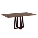 Ver imagem 3 de Mesa de Jantar Julia 6 Lugares Retangular Tampo Freijó 160cm Castanho Ideal Decor
