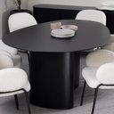 Ver imagem 3 de Conjunto de Jantar Mesa Orgânica Gaya 6 Cadeiras Claire - Preto C/ Off White