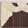 Cortina para Varão Raissa 4 Metros x 2,80 Metros Alt. Tecido Malha Gel - Cor 05 Tabaco/Palha - 3