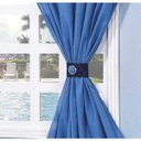 Ver imagem 2 de Cortina Infantil Bambino 2,00m X 1,70m Alt. Tecido Microfibra Bandô Matelado - Azul