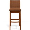 Ver imagem 5 de Banqueta Alta Para Cozinha Sala De Jantar Fixa Mila B04 Bouclê Terracota - Lyam Decor