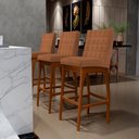 Ver imagem 2 de Banqueta Alta Para Cozinha Sala De Jantar Fixa Mila B04 Bouclê Terracota - Lyam Decor