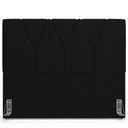 Ver imagem 5 de Cabeceira Cama Box Casal King 195 cm Aurora W01 Suede Preto - Lyam Decor