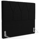 Ver imagem 2 de Cabeceira Cama Box Casal King 195 cm Aurora W01 Suede Preto - Lyam Decor