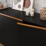 Aparador Buffet Ares 3 Portas Brasmacol - Preto - 2