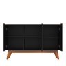 Aparador Buffet Ares 3 Portas Brasmacol - Preto - 6