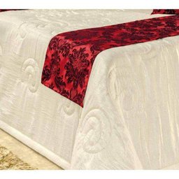 Colcha Cobre Leito Casal Queen Viena Vermelho - 06 Peças - 3