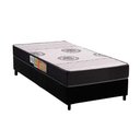 Ver imagem 1 de Cama Box Solteiro: Colchão Ortopédico Polar D28 Orthoface Black + Base Crc Suede Black (78x188)