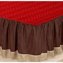 Ver imagem 7 de Colcha Casal Queen Bia 03 Peças Estampado com Babado - Vermelho