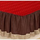 Ver imagem 3 de Colcha Casal Queen Bia 03 Peças Estampado com Babado - Vermelho