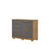 Cômoda Sapateira 5 Gavetas Sirius - Aurum:nature/alasca - 1
