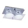 Plafon LED Sobrepor 10W de Cristal Glacial 2 Lâmpadas Bronzearte 127V 6400K Luz Branca - 1