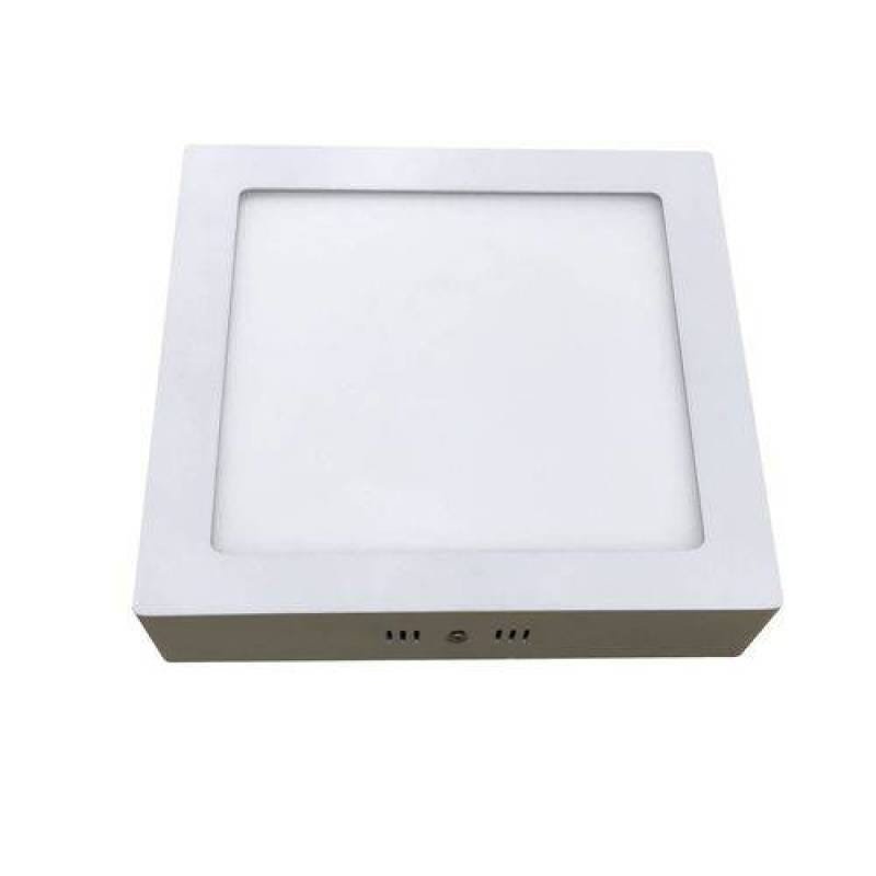 Plafon de Sobrepor Home LED Quadrado 18W Bronzearte 3000K Luz Amarela - 1