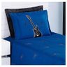Cobre Leito Solteiro Bordado Jordan (Guitarra Musical) 02 Peças - Azul Bic - 2