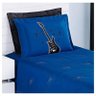 Cobre Leito Solteiro Bordado Jordan (Guitarra Musical) 02 Peças - Azul Bic - 5