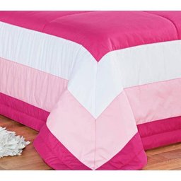 Cobre Leito Solteiro Padrão Lara 02 Peças Tecido Microfibra - Pink - 6 Cobre Leito Solteiro Padrão Lara 02 Peças Tecido Microfibra - Pink - 6