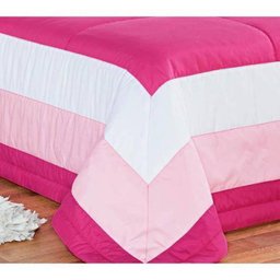 Cobre Leito Solteiro Padrão Lara 02 Peças Tecido Microfibra - Pink - 3 Cobre Leito Solteiro Padrão Lara 02 Peças Tecido Microfibra - Pink - 3