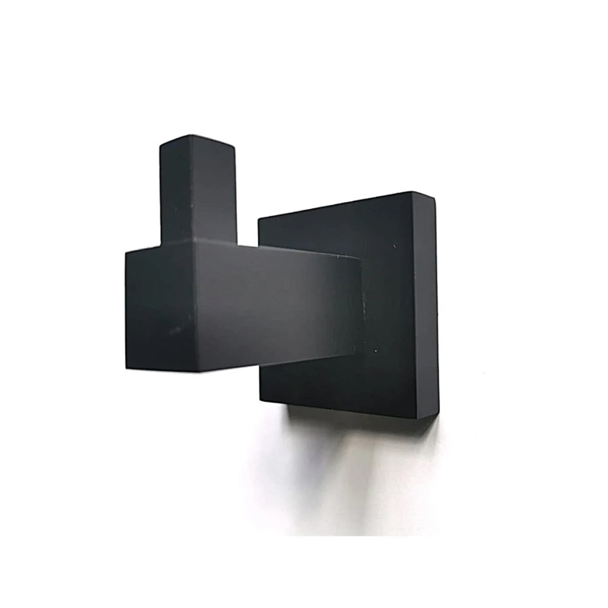 Porta Toalha Gancho Cabide Banheiro Quadrado Preto Metal - 4