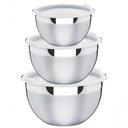 Ver imagem 1 de Jogo de Potes Cucina em Aço Inox com Tampa Plástica 3 Peças