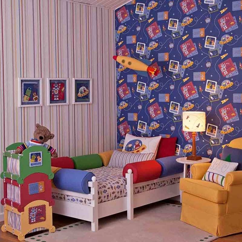 Papel de parede xadrez infantil bege 52cm x 10m vinílico Revex