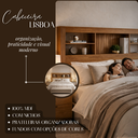 Ver imagem 2 de Cabeceira Lisboa com Prateleiras e Nicho Organizador P/ Cama Box Casal 140 Quarto Casal:nature Ripad