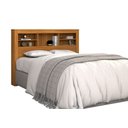 Ver imagem 4 de Cabeceira Lisboa com Prateleiras e Nicho Organizador P/ Cama Box Casal 140 Quarto Casal:nature Ripad