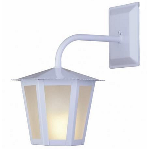 Arandela Colonial Externa Sextavada Branca Ideal