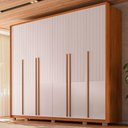 Ver imagem 1 de Guarda-roupa Casal Espartacus 6 Portas 6 Gavetas Freijó/off White - Caemmun