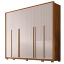 Ver imagem 2 de Guarda-roupa Casal Espartacus 6 Portas 6 Gavetas Freijó/off White - Caemmun