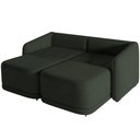 Ver imagem 3 de Sofá Cama para Sala de Estar 3 Lugares 236cm Montserrat K01 Veludo Verde - Lyam Decor