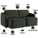 Ver mais imagens de Sofá Cama para Sala de Estar 3 Lugares 236cm Montserrat K01 Veludo Verde - Lyam Decor