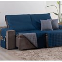 Ver imagem 2 de Protetor de Sofá 1,80m Retrátil D.f. Almofada Marinho Cinza