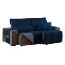 Ver imagem 1 de Protetor de Sofá 1,80m Retrátil D.f. Almofada Marinho Cinza