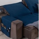 Ver imagem 3 de Protetor de Sofá 1,80m Retrátil D.f. Almofada Marinho Cinza