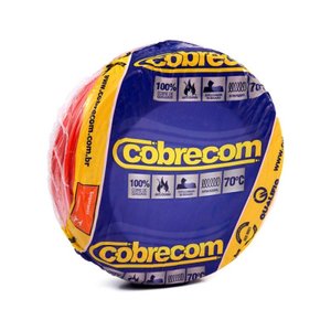 Cabo Flexível com até 750V 1,5mm vermelho 50 metros Cobrecom