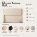 Ver imagem 7 de Cabeceira para Cama Box Casal Padrão Shae 140cm Estofada com Frame Bouclê Bege - Desk Design