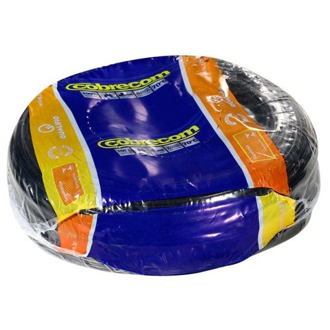 Cabo Flexível com até 750V 2,5mm preto 100 metros Cobrecom