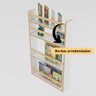 Estante Nicho com 3 Prateleiras – Organizador Infantil Mel para Livros e Brinquedos - 2