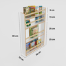 Estante Nicho com 3 Prateleiras – Organizador Infantil Mel para Livros e Brinquedos - 4