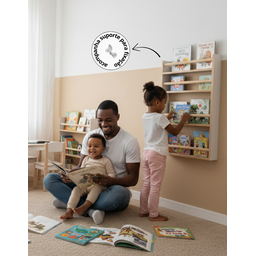 Estante Nicho com 3 Prateleiras – Organizador Infantil Mel para Livros e Brinquedos - 3
