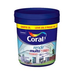 Tinta acrílica fosca Rende muito 20 litros branco Coral - 1