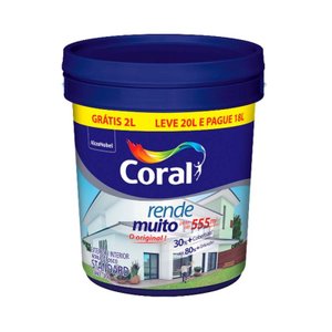 Tinta acrílica fosca Rende muito 20 litros branco Coral