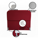 Ver imagem 3 de Cabeceira de Cama Box Queen 160cm Orgânica Vermelho - Veludo