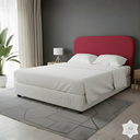 Ver imagem 4 de Cabeceira de Cama Box Queen 160cm Orgânica Vermelho - Veludo