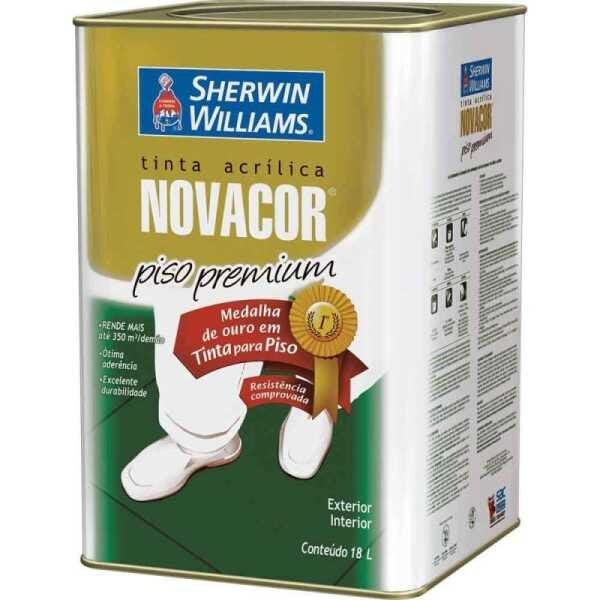 Tinta acrílica Novacor piso liso 18 litros concreto Sherwin Williams - 1