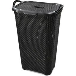 Kit C/ 2 Cesto de Roupas Rattan Tampa Basculada com Alça 50l - 1
