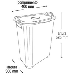 Kit C/ 2 Cesto de Roupas Rattan Tampa Basculada com Alça 50l - 2