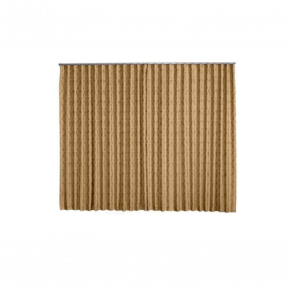 Cortina Jacquard 2,80x2,30 para Trilho Suíço Cinza | MadeiraMadeira